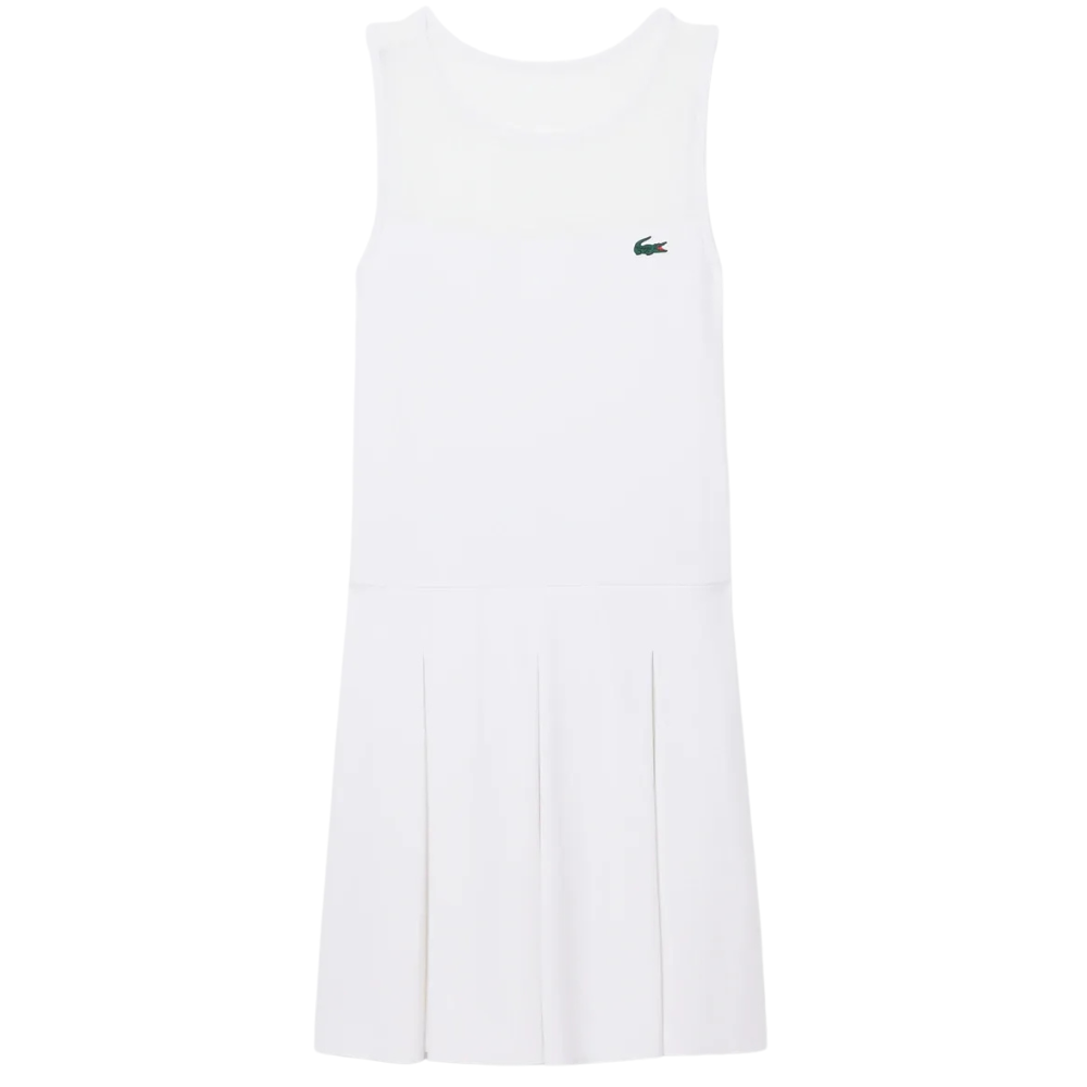 Lacoste Pleated Dress Women - White