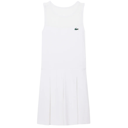 Lacoste Pleated Dress Women - White