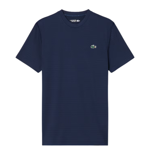 Lacoste Tennis Jacquard Ultra- Dry T-Shirt Men - Navy