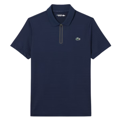 Lacoste Polo Jacquard Ultra-Dry Men - Navy