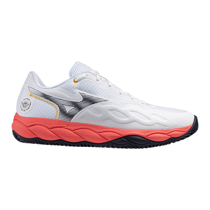 Mizuno Wave Enforce Court Clay Court Men's Tennis Shoes - White/Red