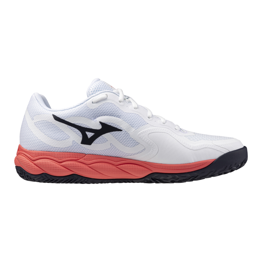 Mizuno Wave Enforce Court Clay Court Men's Tennis Shoes - White/Red