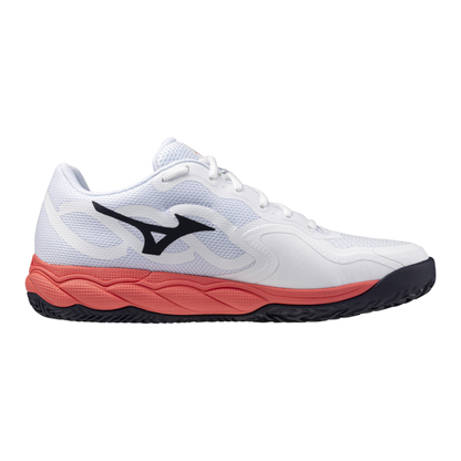Mizuno Wave Enforce Court Clay Court Men's Tennis Shoes - White/Red