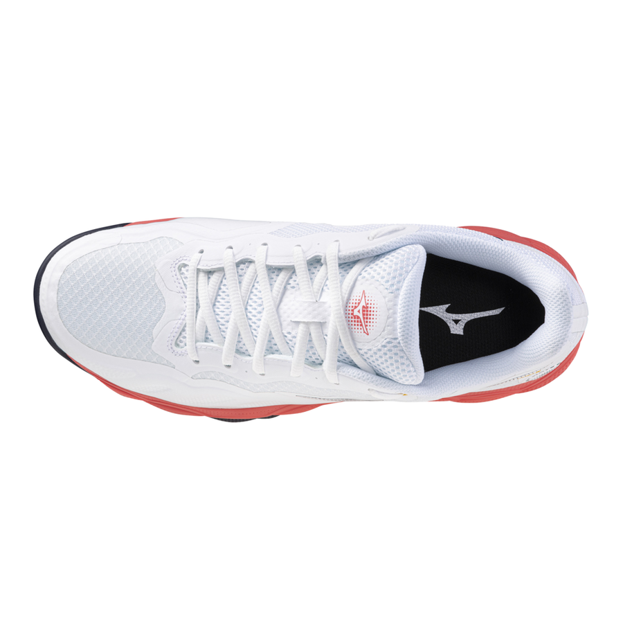 Mizuno Wave Enforce Court Clay Court Men's Tennis Shoes - White/Red
