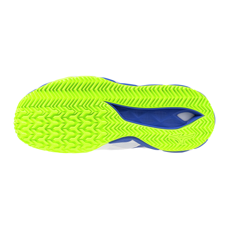 Sapatilhas de Ténis Masculina Mizuno Wave Enforce Tour 2 Clay Court - White/Azul/Amarelo