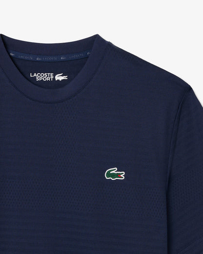 Lacoste Tennis Jacquard Ultra- Dry T-Shirt Men - Navy