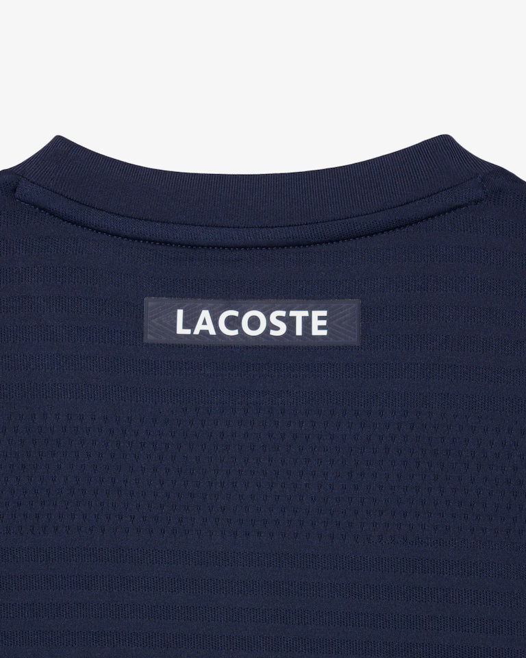 Lacoste Tennis Jacquard Ultra- Dry T-Shirt Men - Navy