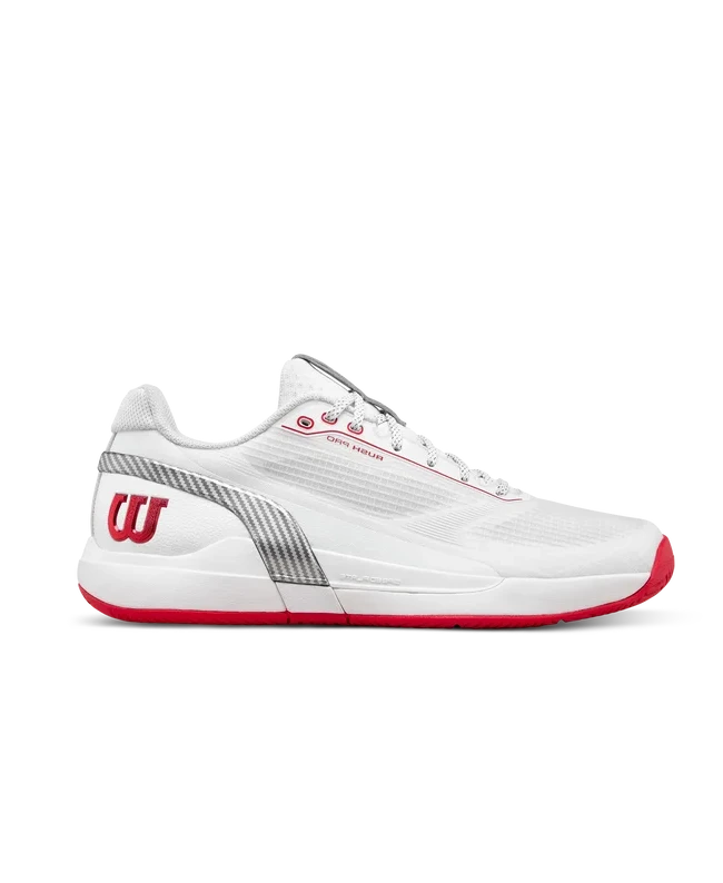 Wilson Rush Pro 5 CTC All Court Men Tennis Shoes - White / Red