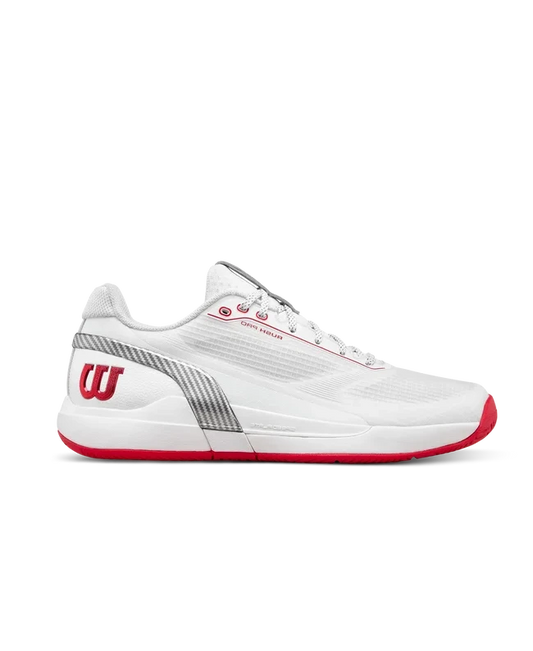 Sapatilhas de Ténis Masculina Wilson Rush Pro 5 CTC All Court - Branco / Vermelho