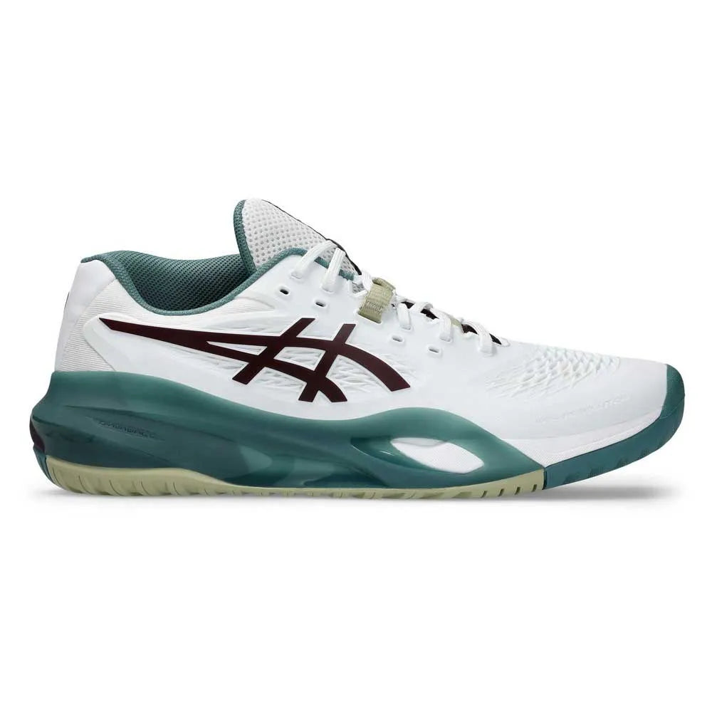 Sapatilha de Ténis Masculina Asics Gel-Resolution X All Court -Branco/Beringela Escuro