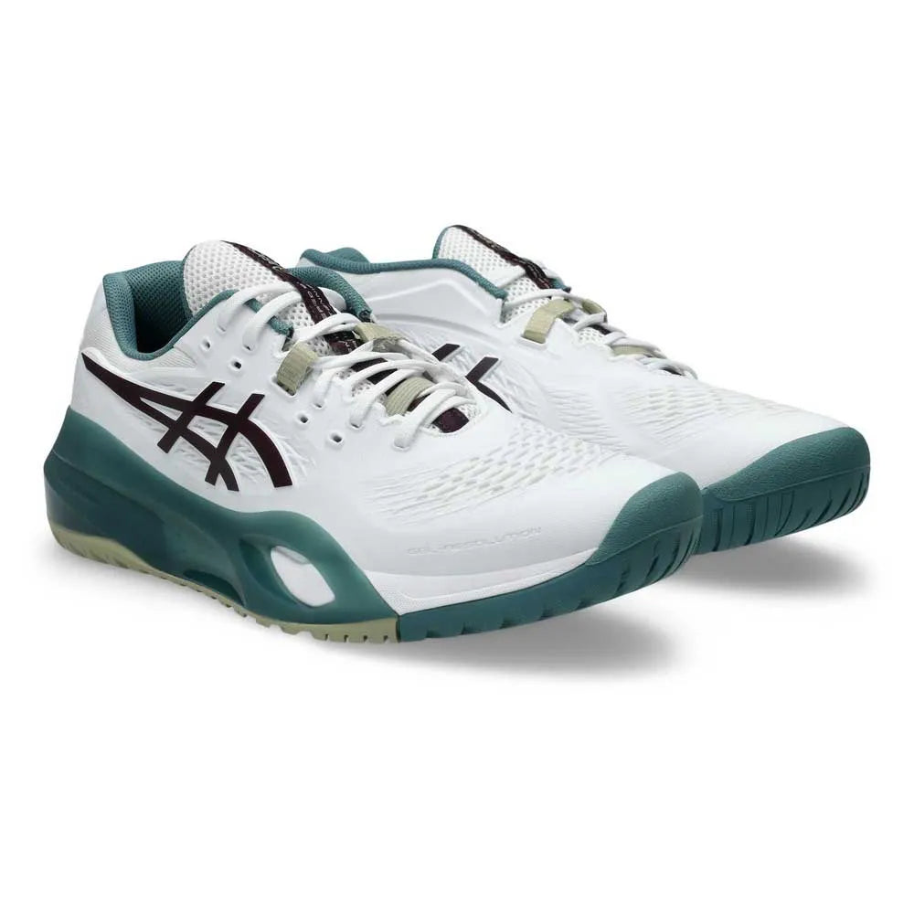 Sapatilha de Ténis Masculina Asics Gel-Resolution X All Court -Branco/Beringela Escuro