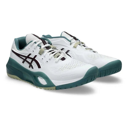 Sapatilha de Ténis Masculina Asics Gel-Resolution X All Court -Branco/Beringela Escuro