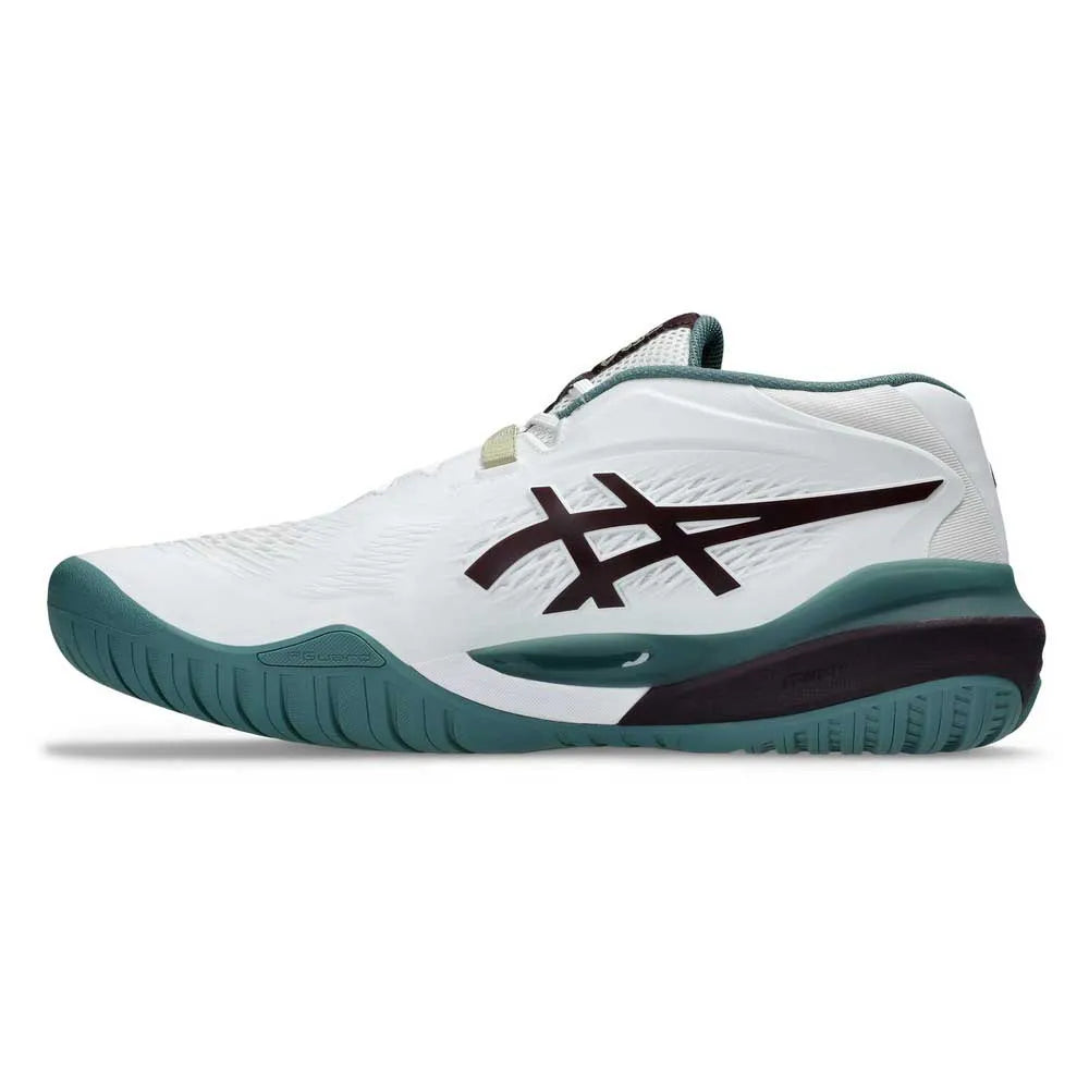 Sapatilha de Ténis Masculina Asics Gel-Resolution X All Court -Branco/Beringela Escuro