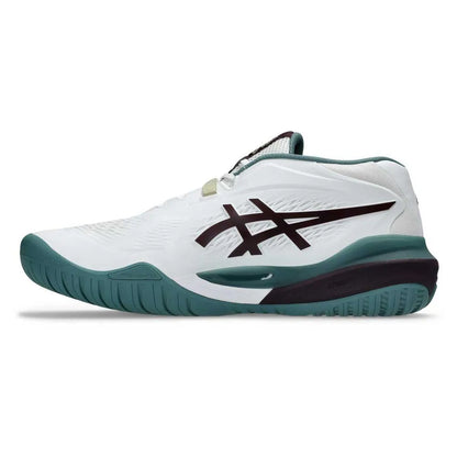 Sapatilha de Ténis Masculina Asics Gel-Resolution X All Court -Branco/Beringela Escuro