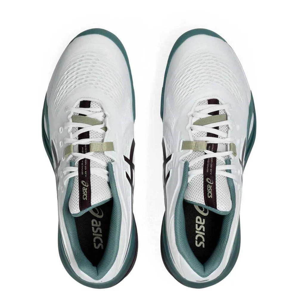 Sapatilha de Ténis Masculina Asics Gel-Resolution X All Court -Branco/Beringela Escuro