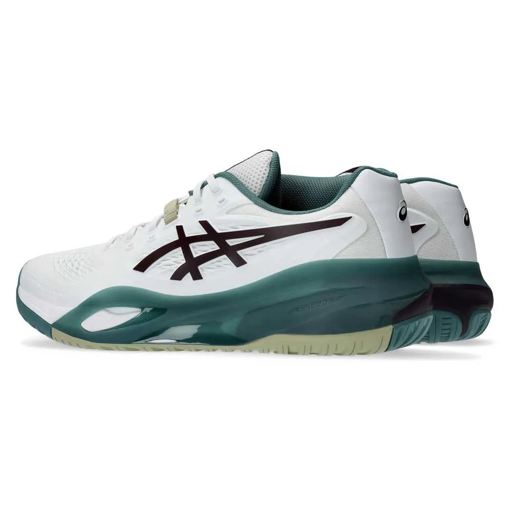 Sapatilha de Ténis Masculina Asics Gel-Resolution X All Court -Branco/Beringela Escuro