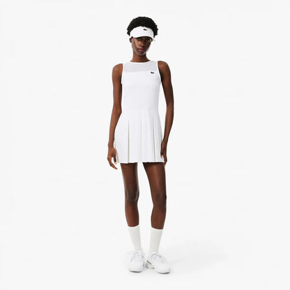 Lacoste Pleated Dress Women - White