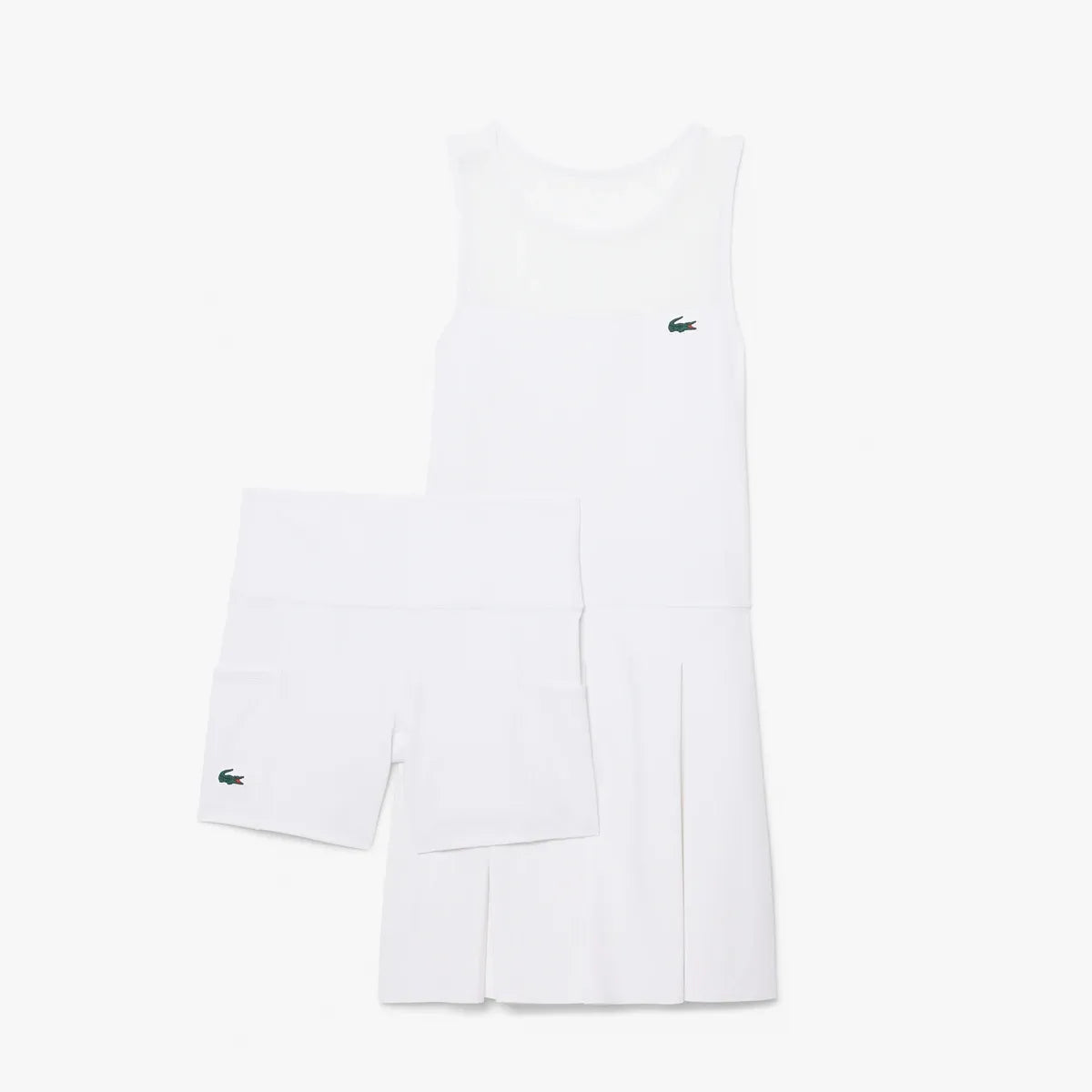 Lacoste Pleated Dress Women - White