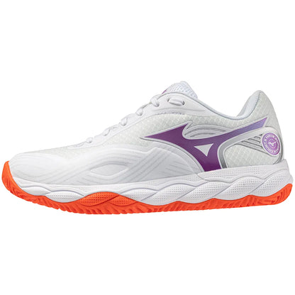 Mizuno Wave Enforce Court 2 CC Women's Tennis Shoes - White/Dahlia/Sunstone