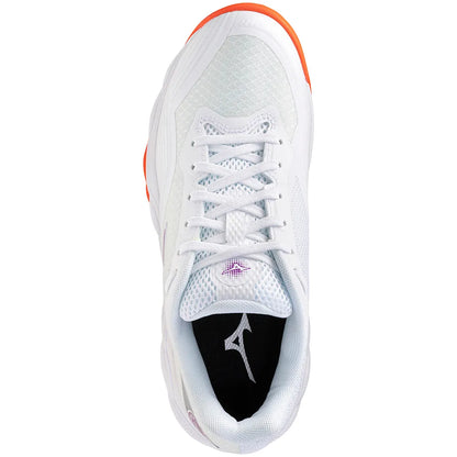 Mizuno Wave Enforce Court 2 CC Women's Tennis Shoes - White/Dahlia/Sunstone