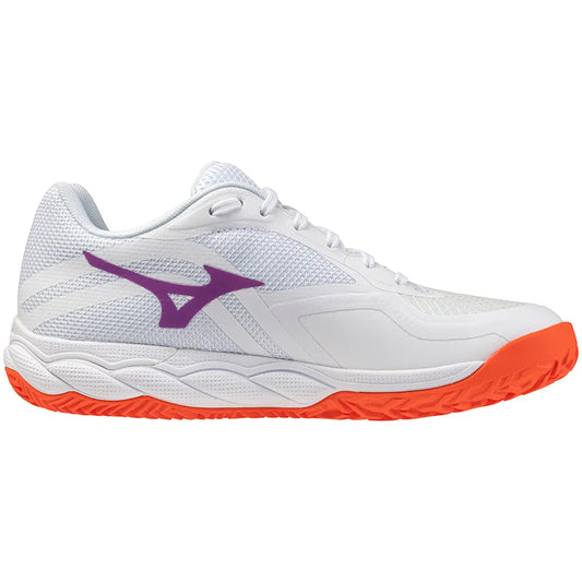 Sapatilhas de Ténis Feminina Mizuno Wave Enforce Court Clay Court - Branco/Dahlia/Sunstone