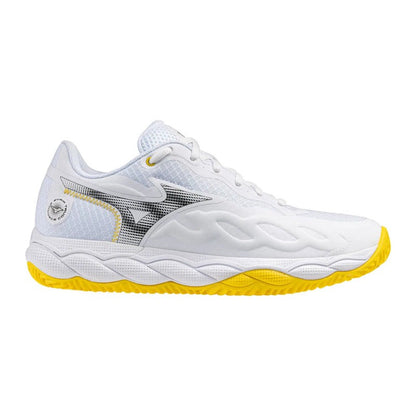 Sapatilha de Padel Feminina Mizuno Wave Enforce Court - Branco/Amarelo