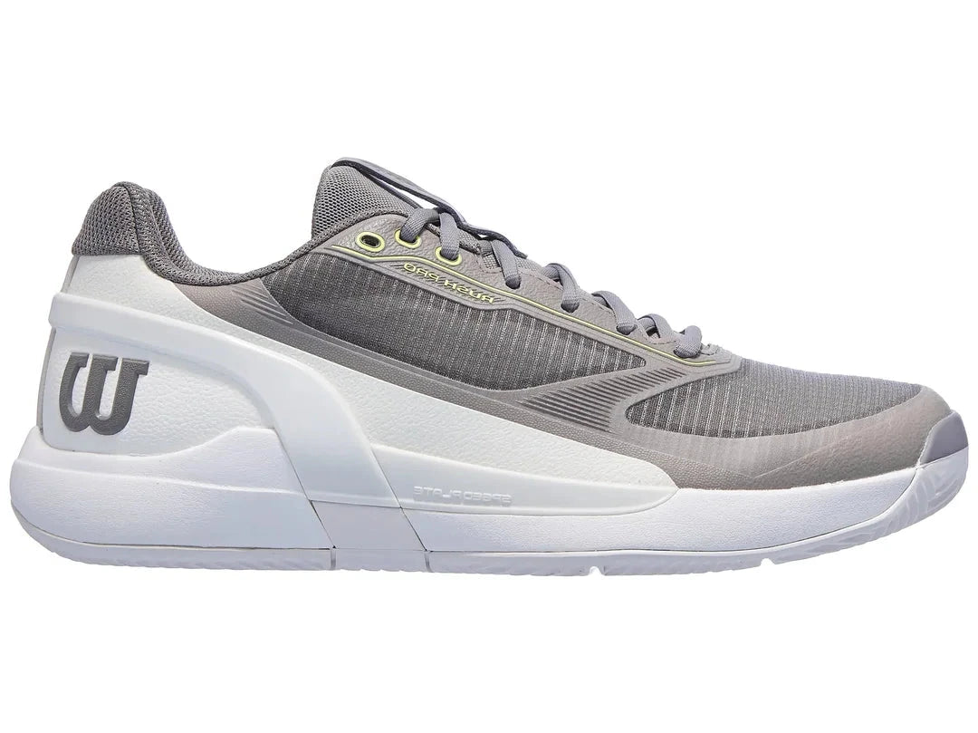 Sapatilhas de Ténis Masculina Wilson Rush Pro 5 Clay Court - Titanium/White/Preto