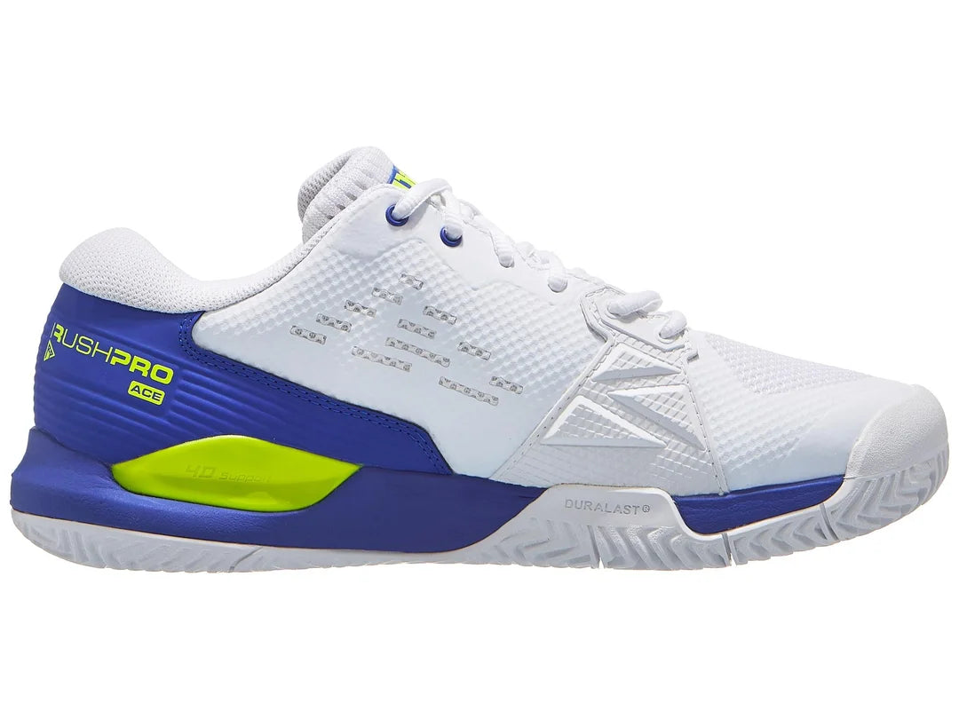 Ténis Wilson Rush Pro Ace All Court - Branco/Azul Amparo