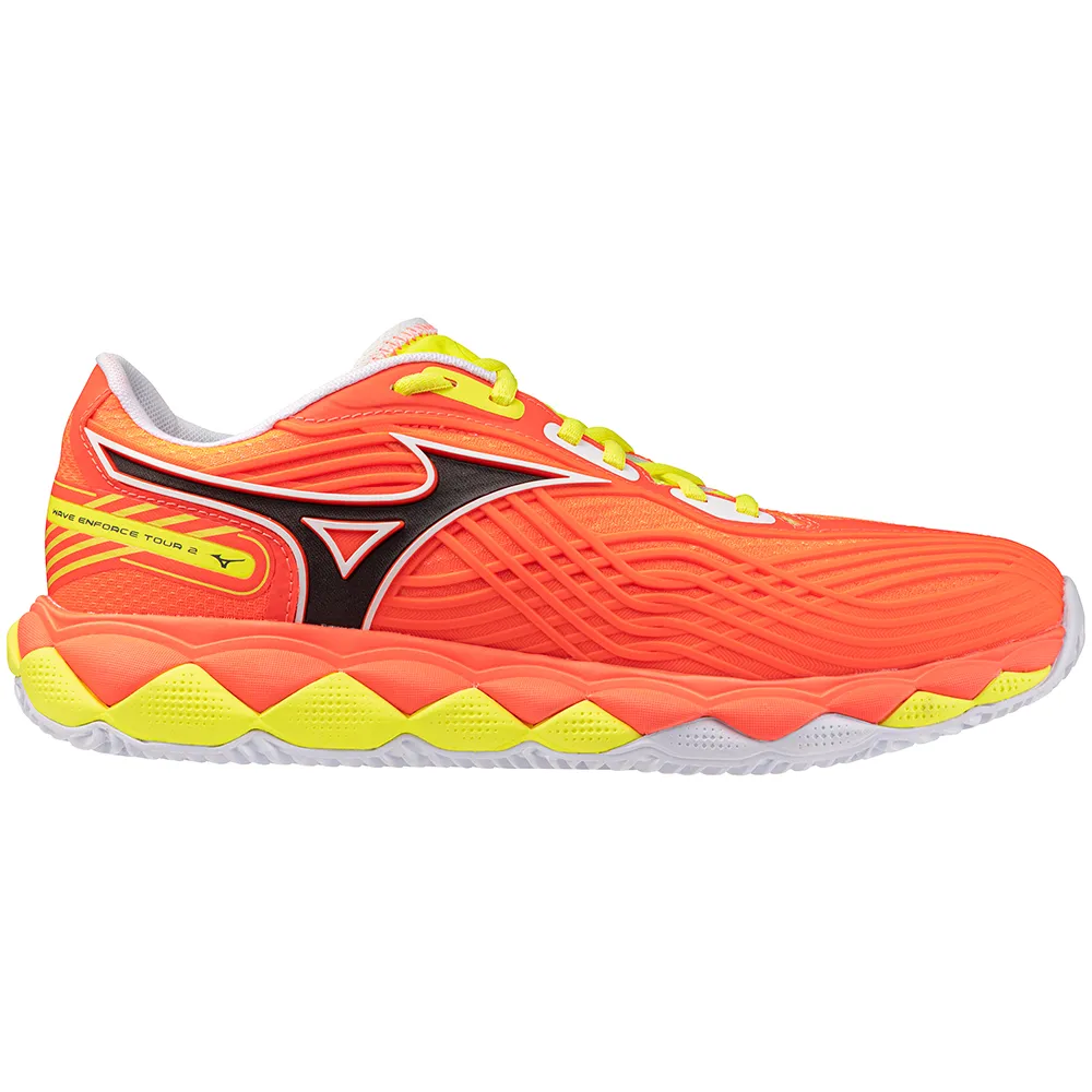 Mizuno Wave Enforce Tour 2 Men's Padel Shoes - Orange/White/Yellow