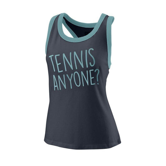 WILSON W T-SHIRT TENNIS ANYONE S BLUE